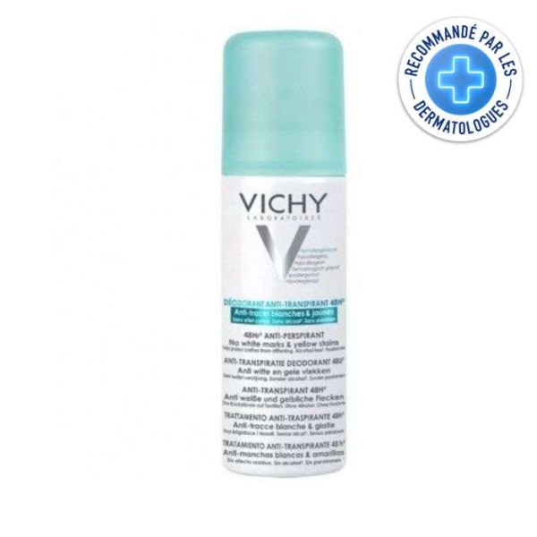 VICHY - Deodorant anti transpirant 48 h anti traces blanches et jaunes spray 125 ml