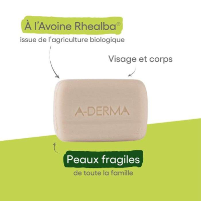 A-DERMA - Pain dermatologique apaisant lait d'avoin 100g