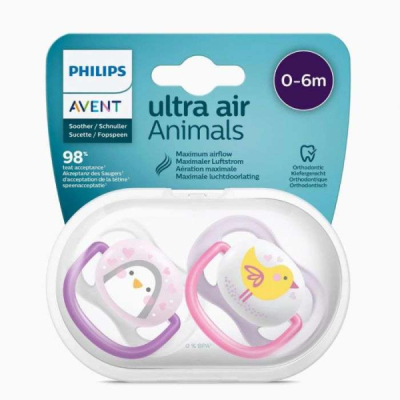 AVENT - Ultra air animals girl 0-6 mois | UNIKA