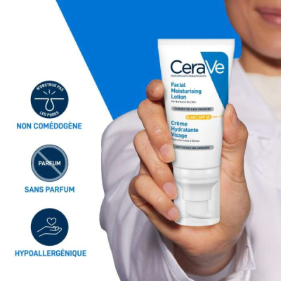 CERAVE - Creme hydratante visage spf 50 52 ml | UNIKA