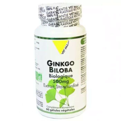VIT'ALL+ - Ginkgo biloba biologique 500mg 60capsules | UNIKA
