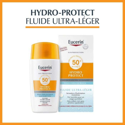EUCERIN - Hydro protect fluide ultra legerspf 50+ tous types