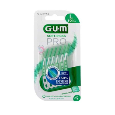 GUM - Soft picks pro souple taille l pack de 30 | UNIKA
