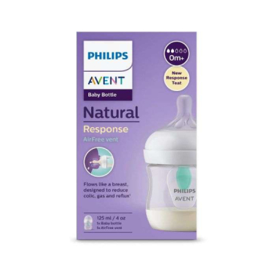 AVENT - Natural response biberon 0mois+ 125ml airfree vent