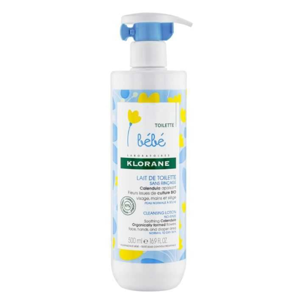 KLORANE - Bebe lait de toilette sans rinçage au calendula 500 ml