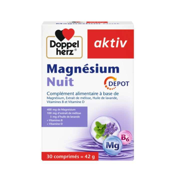 DOPPELHERZ - Aktiv magnesium nuit 30 comprimes