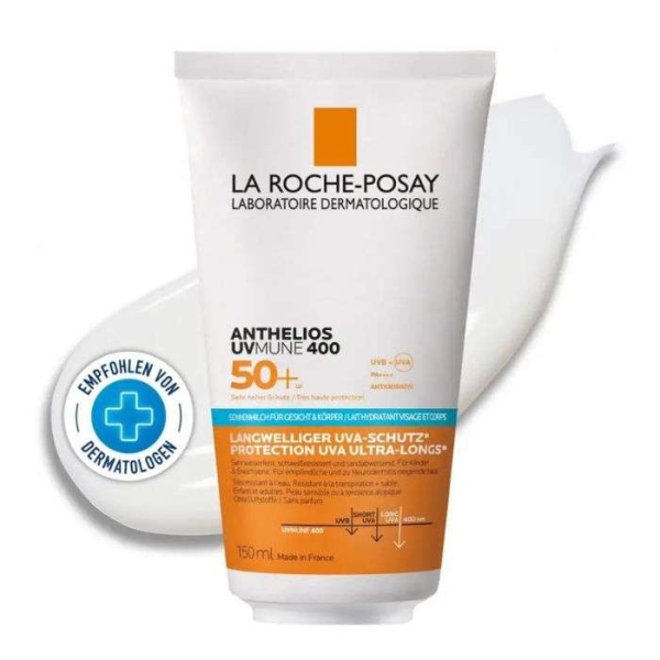 LA ROCHE POSAY - Anthelios uvmune 400 lait hydratant visage et corps spf50+ 150ml