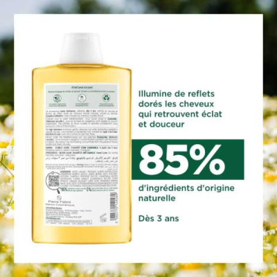 KLORANE - Shampooing a la camomille reflets blonds 400 ml