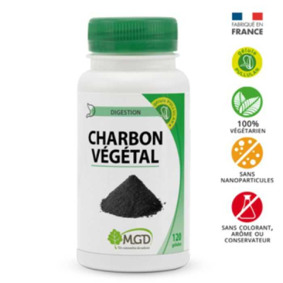 MGD NATURE - Charbon vegetal active 120 gelules | UNIKA