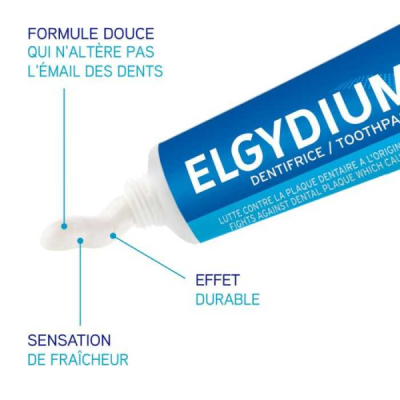 ELGYDIUM - Dentifrice anti plaque 75 ml | UNIKA