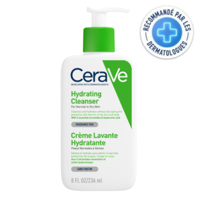 CERAVE - Creme lavante hydratante 236 ml | UNIKA