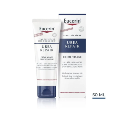 EUCERIN - Urea repair creme visage peau seche 5 % d'uree 50 ml