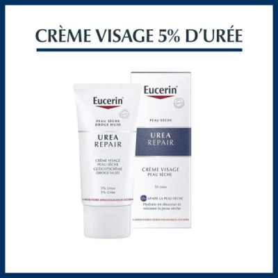 EUCERIN - Urea repair creme visage peau seche 5 % d'uree 50